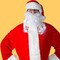 Complete Velour Santa Suit Costume with Beard Hat Gloves and Belt for Holiday Events